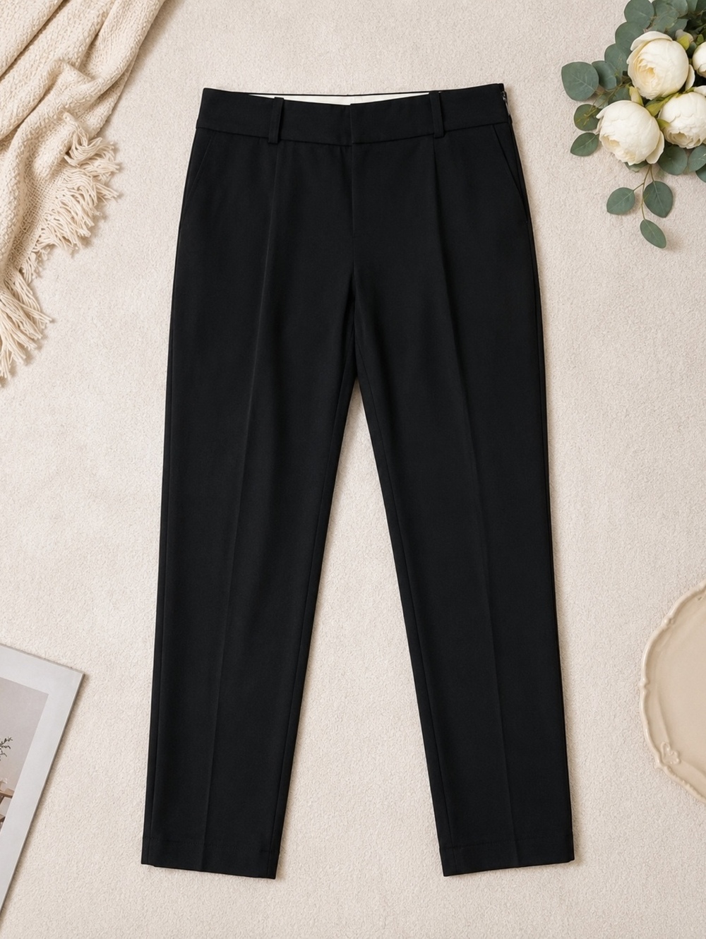 J.Crew City Fit Black Stretch Pants Size 4 Office Workwear